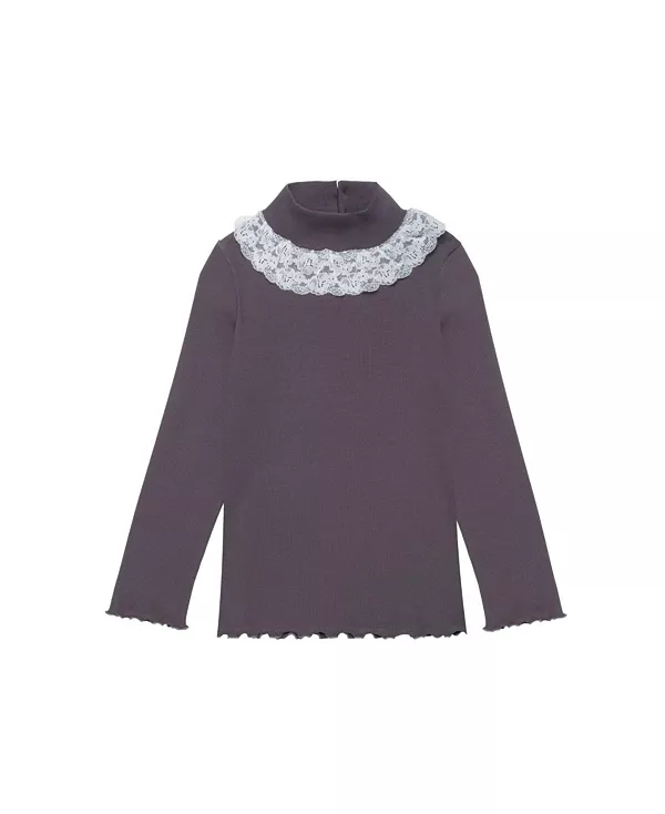 Детский ребристый топ с воротником-стойкой и кружевом - для малышек и девочек постарше. The Sunday Collective, серый
Детский ребристый топ с воротником-стойкой и кружевом - для малышек и девочек постарше. The Sunday Collective, серый