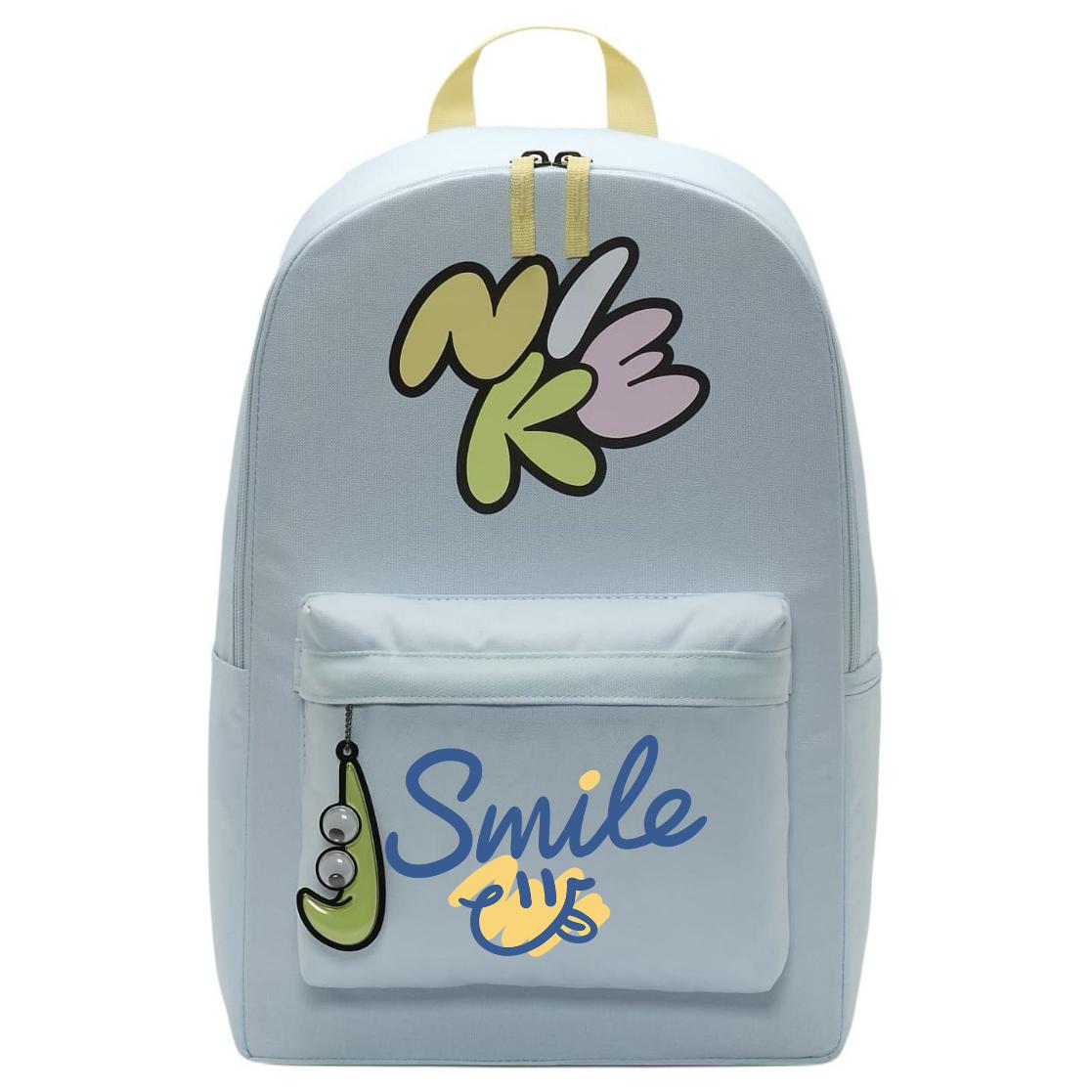 Nike Тканевый рюкзак женский ледниково-голубой и нежно-желтый и светло-лимонный, Smile
Nike Тканевый рюкзак женский ледниково-голубой и нежно-желтый и светло-лимонный, Smile