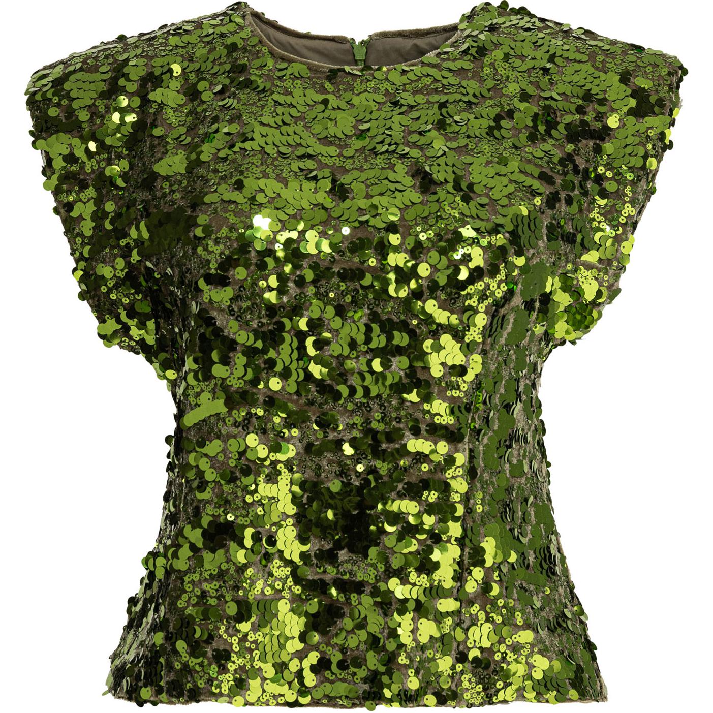Velvet Sequined Blouse GANNI, зеленый
Velvet Sequined Blouse GANNI, зеленый
