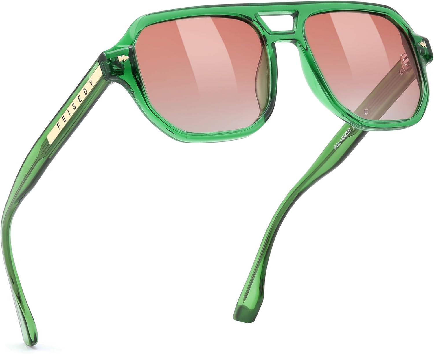 Поляризованные солнцезащитные очки-авиаторы FEISEDY для мужчин и женщин, дизайн в стиле ретро 70-х годов - защита UV400, подходят для вождения и повседневного ношения B0203, 005 Transparent Green Frame & Gradual Red Lens
Поляризованные солнцезащитные очки-авиаторы FEISEDY для мужчин и женщин, дизайн в стиле ретро 70-х годов - защита UV400, подходят для вождения и повседневного ношения B0203, 005 Transparent Green Frame & Gradual Red Lens