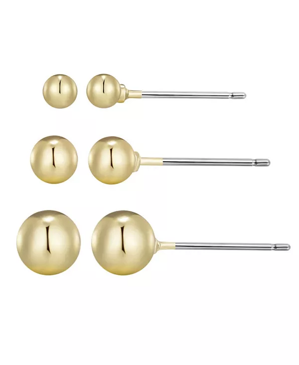 Комплект позолоченных серег-гвоздиков в форме шарика Adornia, gold
Комплект позолоченных серег-гвоздиков в форме шарика Adornia, gold
