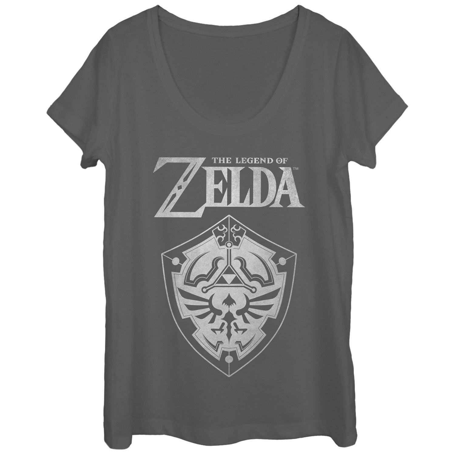 Детская классическая футболка с круглым вырезом и логотипом Nintendo Zelda Hylian Shield белого цвета Licensed Character, Белый, Детская классическая футболка с круглым вырезом и логотипом Nintendo Zelda Hylian Shield белого цвета Licensed Character