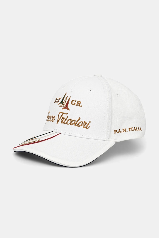 Хлопковая кепка с козырьком Aeronautica Militare, белый 
Хлопковая кепка с козырьком Aeronautica Militare, белый