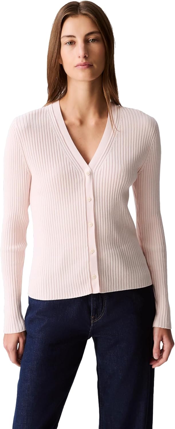 Женский кардиган Calvin Klein из хлопка в рубчик, Silver Peony
Женский кардиган Calvin Klein из хлопка в рубчик, Silver Peony