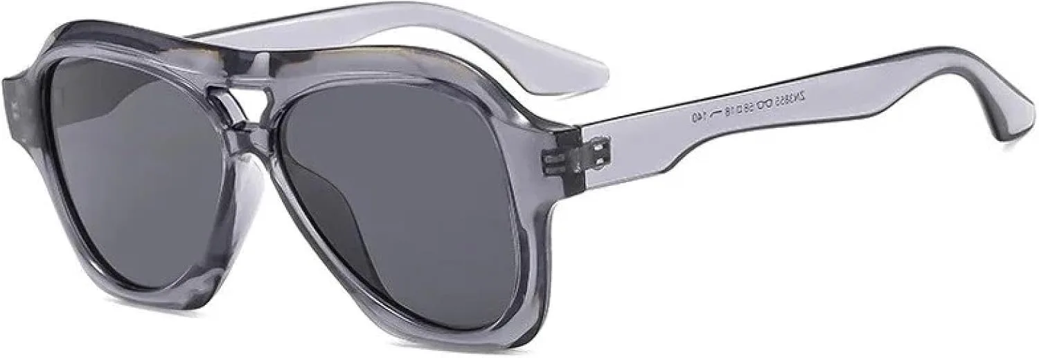 Большие солнцезащитные очки с двойной перемычкой для женщин в стиле ретро, голубые, с защитой от УФ-излучения (UV400), для мужчин в стиле панк TVTBBVV, Gray Gray
Большие солнцезащитные очки с двойной перемычкой для женщин в стиле ретро, голубые, с защитой от УФ-излучения (UV400), для мужчин в стиле панк TVTBBVV, Gray Gray