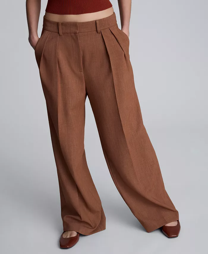 Женские брюки с высокой талией и двойной складкой до щиколотки Kenneth Cole, коричневый
Женские брюки с высокой талией и двойной складкой до щиколотки Kenneth Cole, коричневый