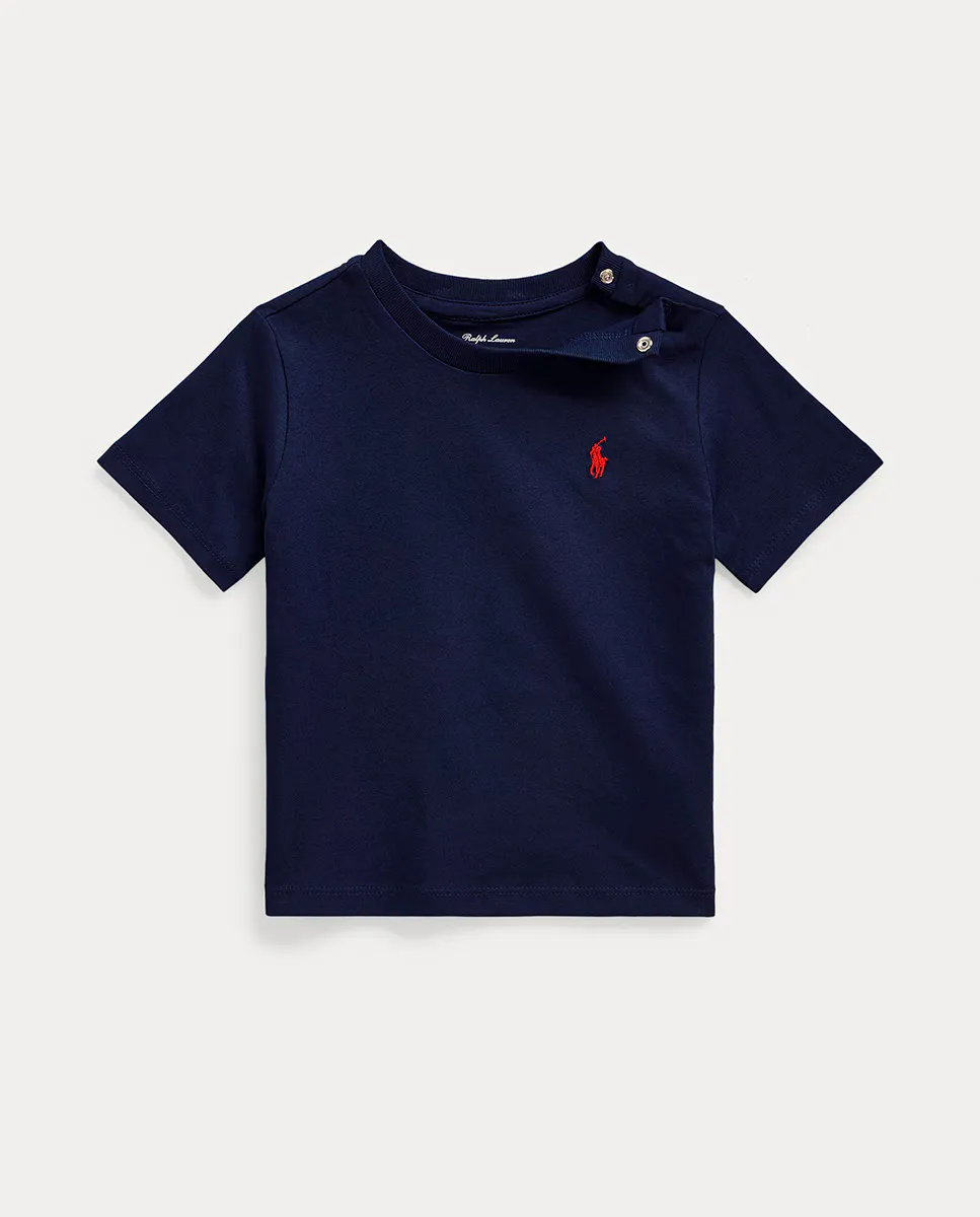 Хлопковая футболка для мальчика с вышитой лошадкой Polo Ralph Lauren, тёмно-синий
Хлопковая футболка для мальчика с вышитой лошадкой Polo Ralph Lauren, тёмно-синий