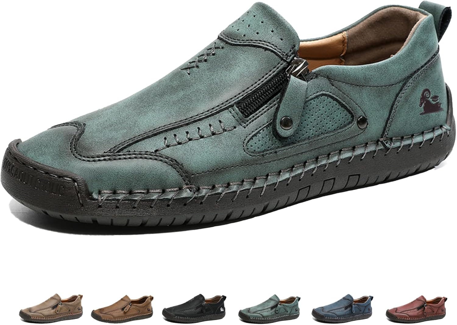 Мужские кожаные ручной работы лоферы с плоской подошвой, ретро, с боковой молнией, удобные, дышащие, с круглым носком, нескользящие, для ходьбы, повседневные, и делового стиля Mdioep, зеленый
Мужские кожаные ручной работы лоферы с плоской подошвой, ретро, с боковой молнией, удобные, дышащие, с круглым носком, нескользящие, для ходьбы, повседневные, и делового стиля Mdioep, зеленый