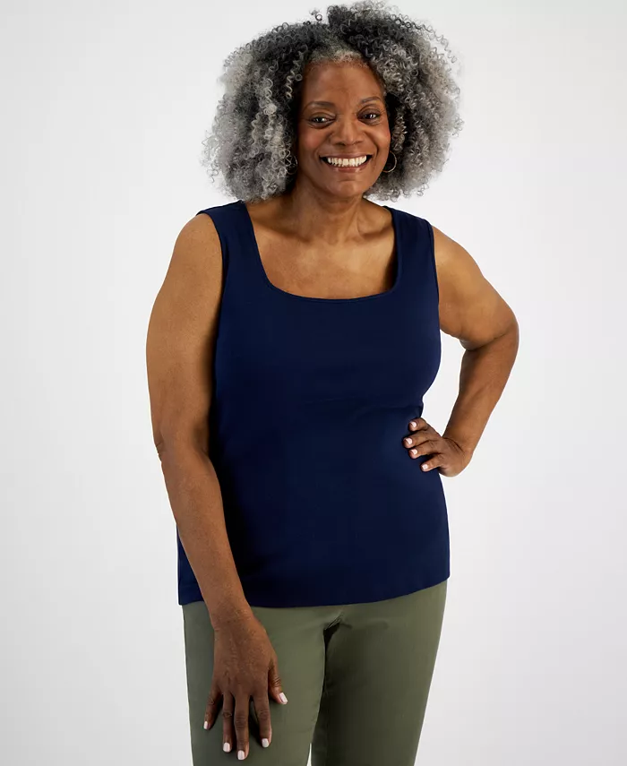 Футболка-майка с квадратным вырезом из хлопка больших размеров Style & Co, синий
Футболка-майка с квадратным вырезом из хлопка больших размеров Style & Co, синий