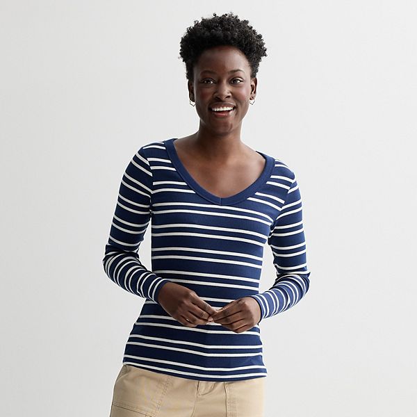 Женская футболка с длинным рукавом и V-образным вырезом Sonoma Goods For Life, Navy Ecru Stripe, Синий, Женская футболка с длинным рукавом и V-образным вырезом Sonoma Goods For Life, Navy Ecru Stripe
Женская футболка с длинным рукавом и V-образным вырезом Sonoma Goods For Life, Navy Ecru Stripe, Синий, Женская футболка с длинным рукавом и V-образным вырезом Sonoma Goods For Life, Navy Ecru Stripe