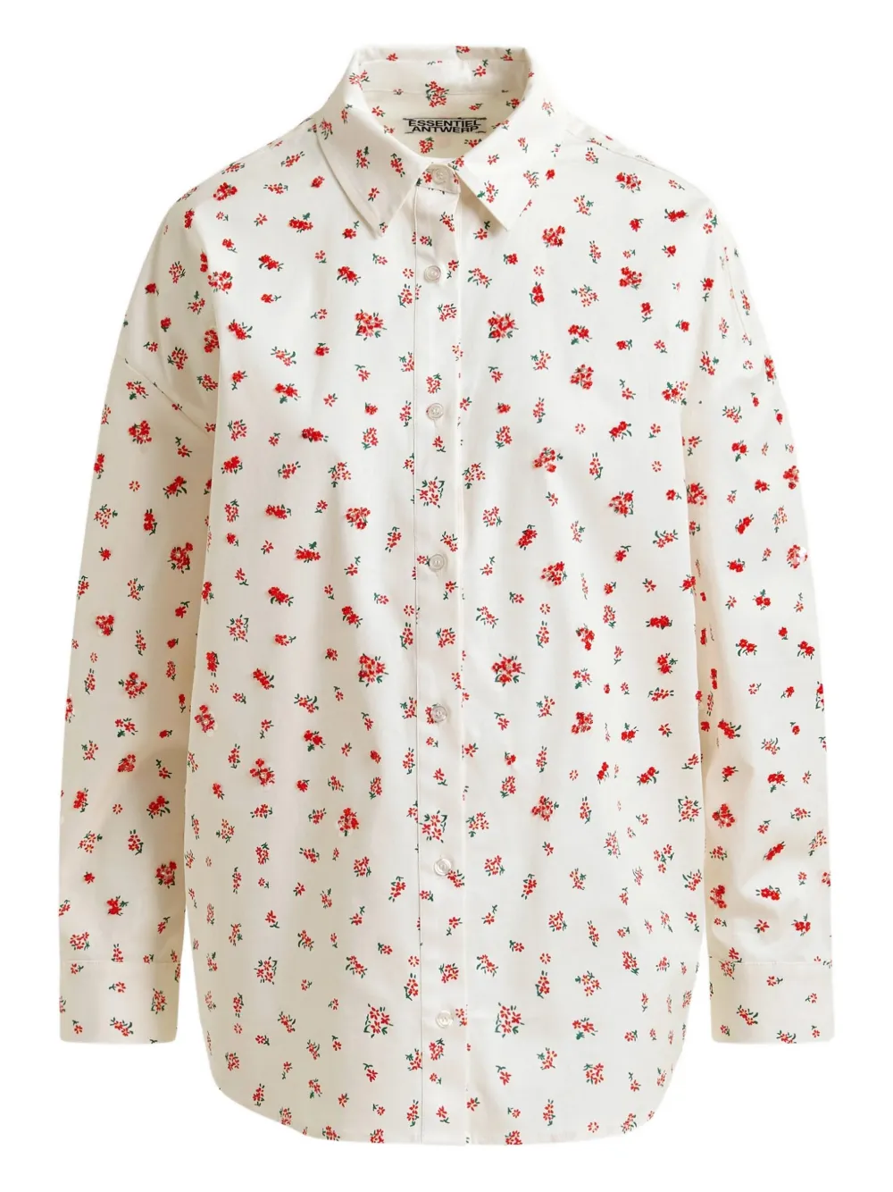 Хлопковая рубашка с цветочным принтом Essentiel Antwerp, белый
Хлопковая рубашка с цветочным принтом Essentiel Antwerp, белый