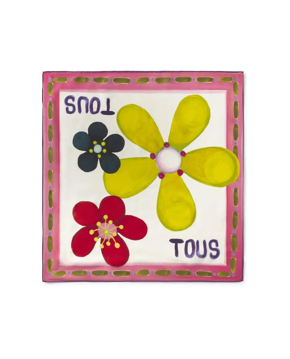 Летний платок с ромашками квадратный маленький Tous, розовый
Летний платок с ромашками квадратный маленький Tous, розовый