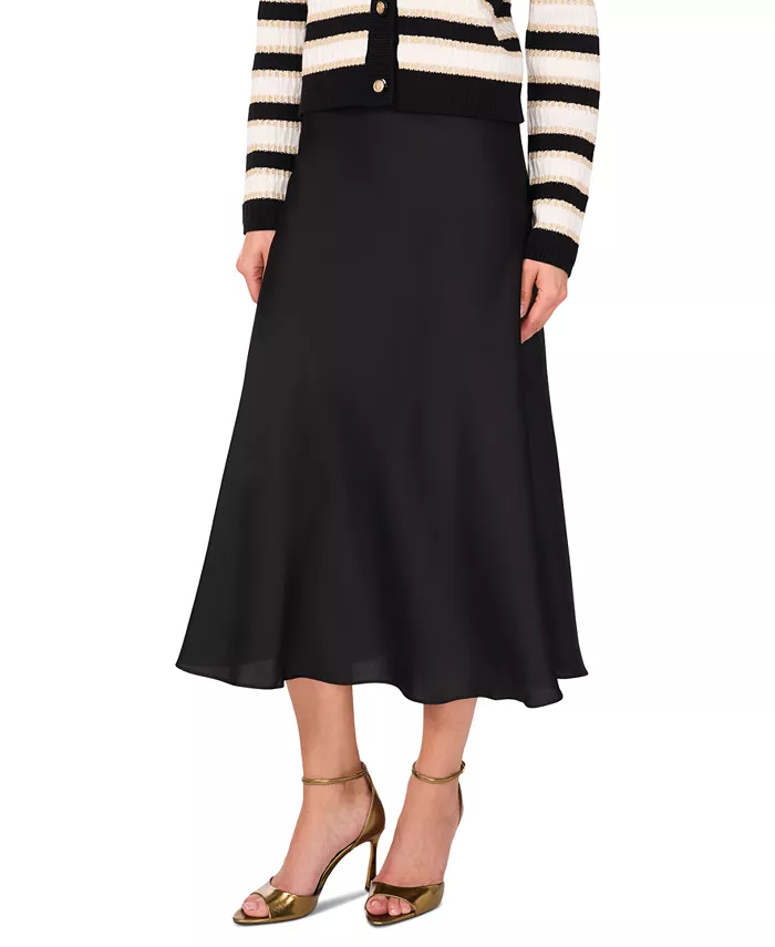 Женская миди-юбка А-силуэта с боковой молнией из сатина CeCe, черный
Женская миди-юбка А-силуэта с боковой молнией из сатина CeCe, черный