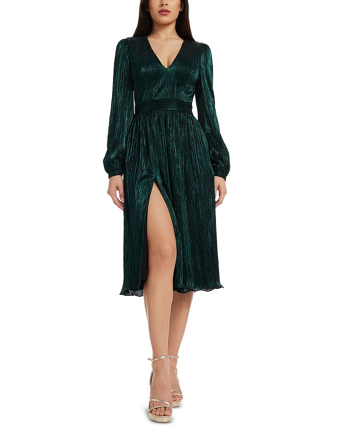 Платье Holly с длинными рукавами и металлическим отливом Dress the Population, зеленый
Платье Holly с длинными рукавами и металлическим отливом Dress the Population, зеленый