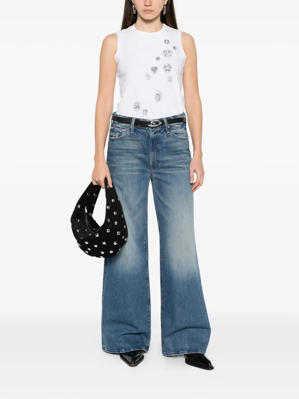 Топ без рукавов с графическим принтом MOTHER, белый
Топ без рукавов с графическим принтом MOTHER, белый