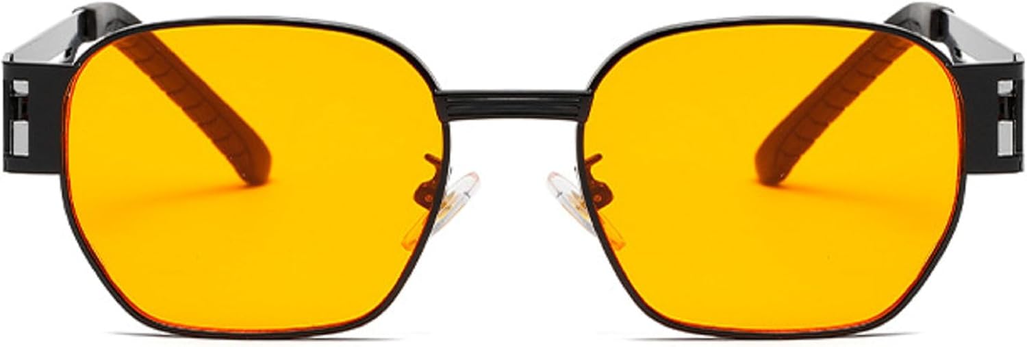 Квадратные солнцезащитные очки для мужчин в стиле панк с металлическим покрытием, ретро-очки с защитой от УФ-излучения UV400, женские солнцезащитные очки с широкими дужками и полыми дужками mincl, Orange
Квадратные солнцезащитные очки для мужчин в стиле панк с металлическим покрытием, ретро-очки с защитой от УФ-излучения UV400, женские солнцезащитные очки с широкими дужками и полыми дужками mincl, Orange