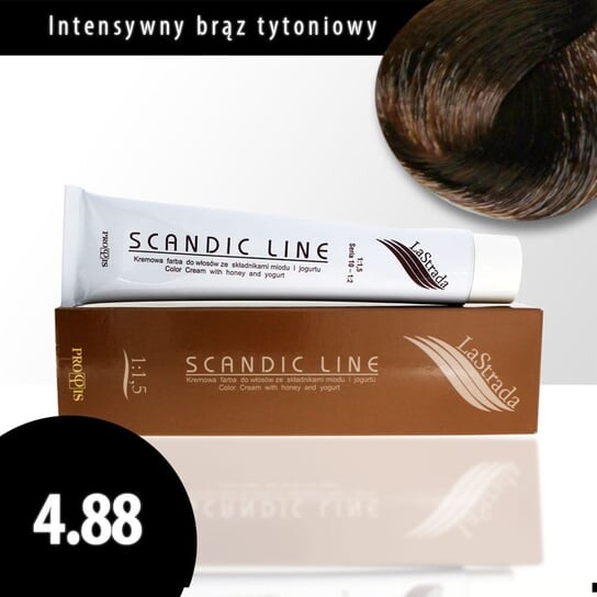 4.88 крем-краска для волос Scandic Line интенсивный табачно-коричневый LaStrada 100мл
4.88 крем-краска для волос Scandic Line интенсивный табачно-коричневый LaStrada 100мл