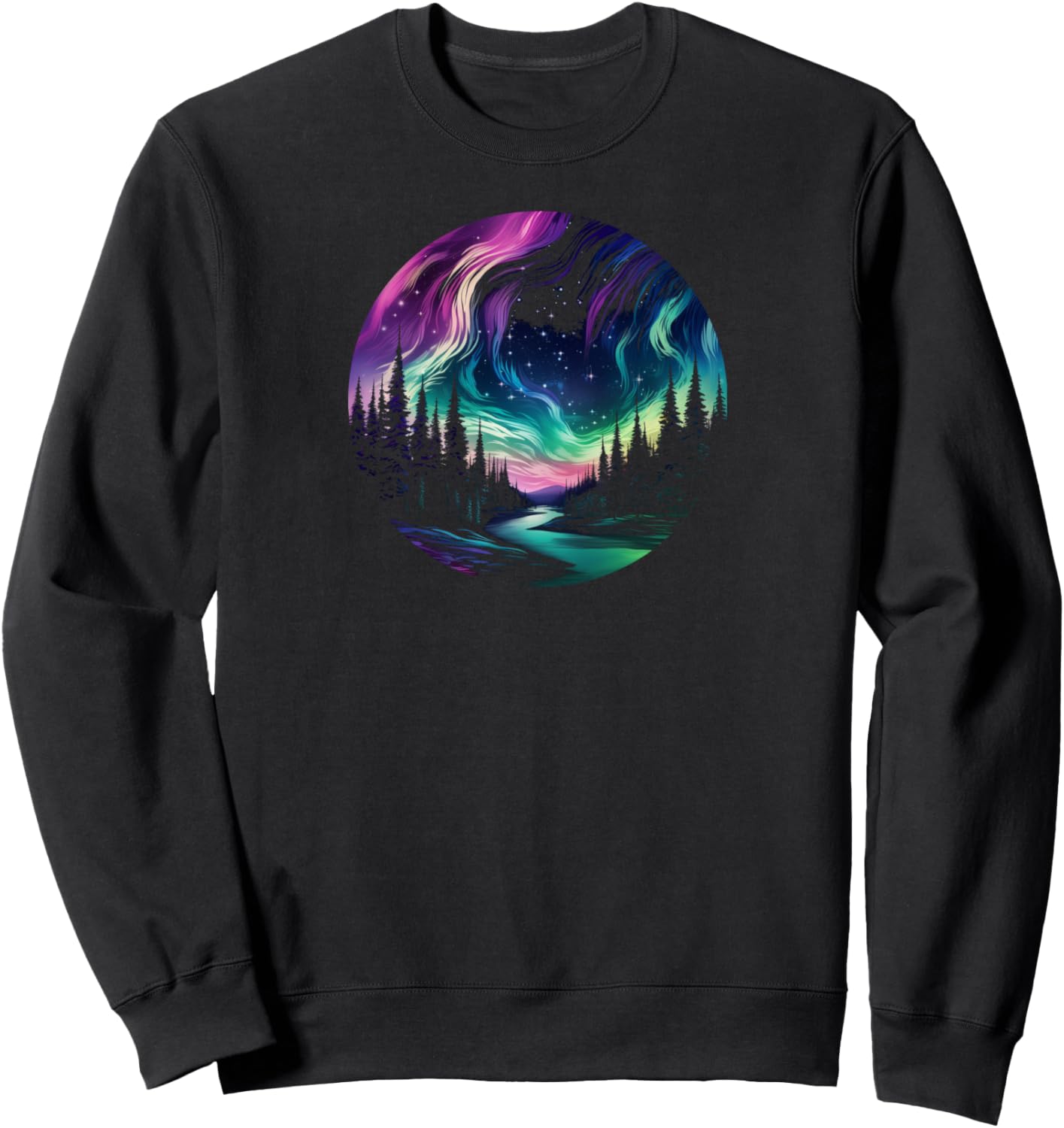 Северное сияние, ночное небо, толстовка с изображением северного сияния Northern Lights, черный
Северное сияние, ночное небо, толстовка с изображением северного сияния Northern Lights, черный