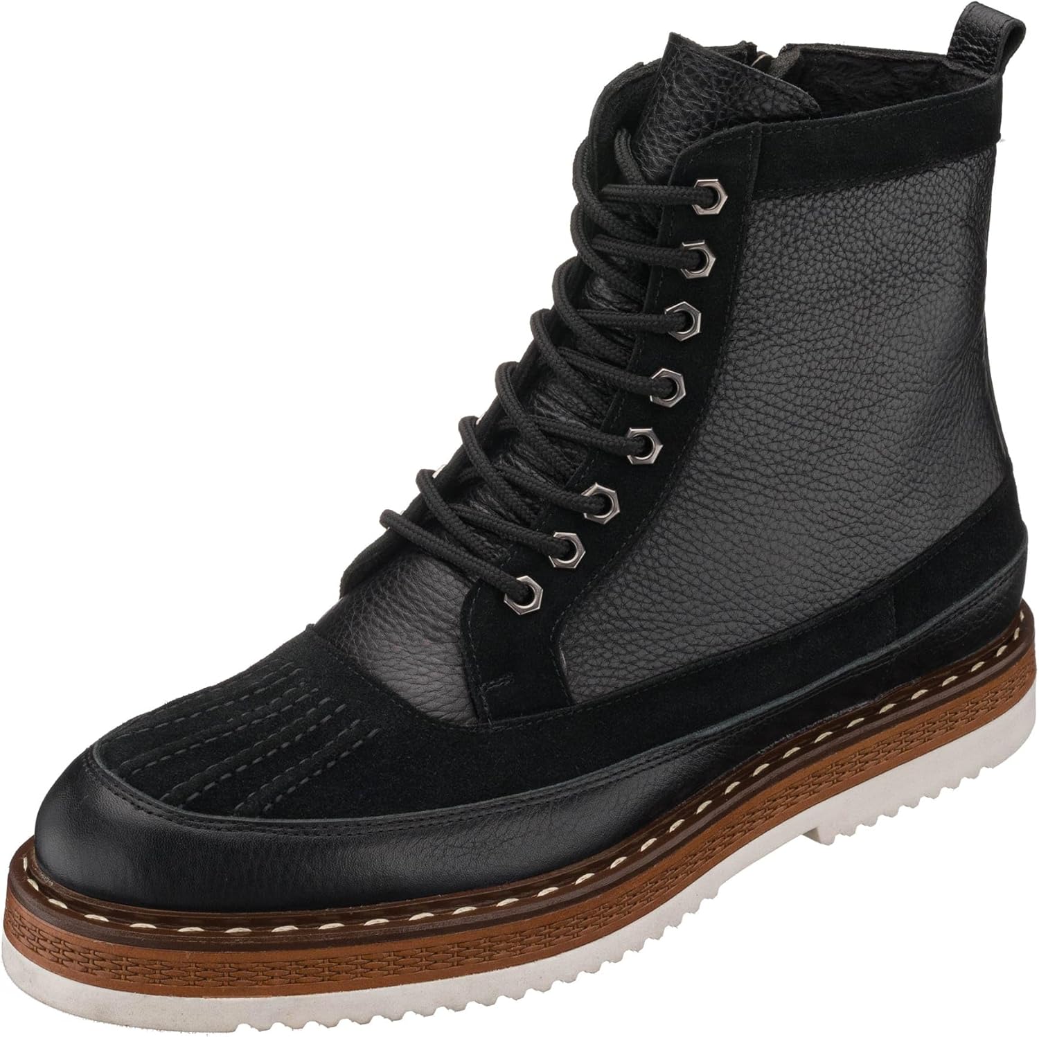 Мужские повседневные ботинки DALGALA с шнуровкой и молнией, выполненные вручную из натуральной кожи и замши черного цвета, модные мужские тактические ботинки
Мужские повседневные ботинки DALGALA с шнуровкой и молнией, выполненные вручную из натуральной кожи и замши черного цвета, модные мужские тактические ботинки