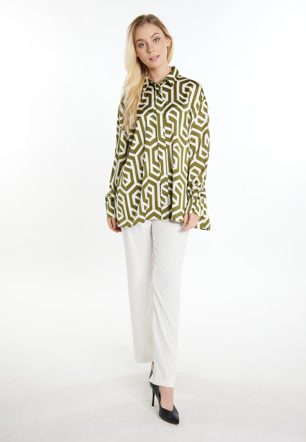 Блузка на пуговицах DreiMaster, оливковый
Блузка на пуговицах DreiMaster, оливковый