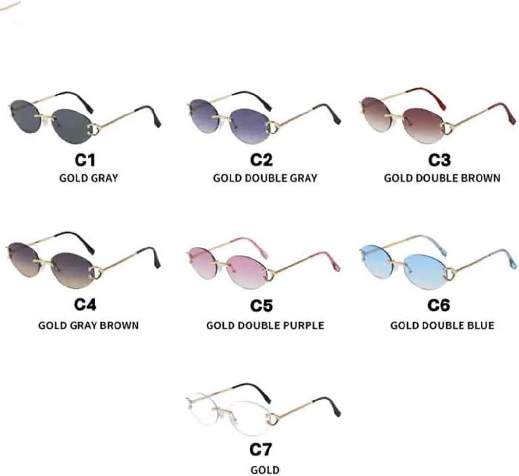 Солнцезащитные очки с защитой UV400 | Овальная безободковая оправа | для женщин и мужчин, для занятий спортом на открытом воздухе и вождения DSVIGF, Gold Clear
Солнцезащитные очки с защитой UV400 | Овальная безободковая оправа | для женщин и мужчин, для занятий спортом на открытом воздухе и вождения DSVIGF, Gold Clear