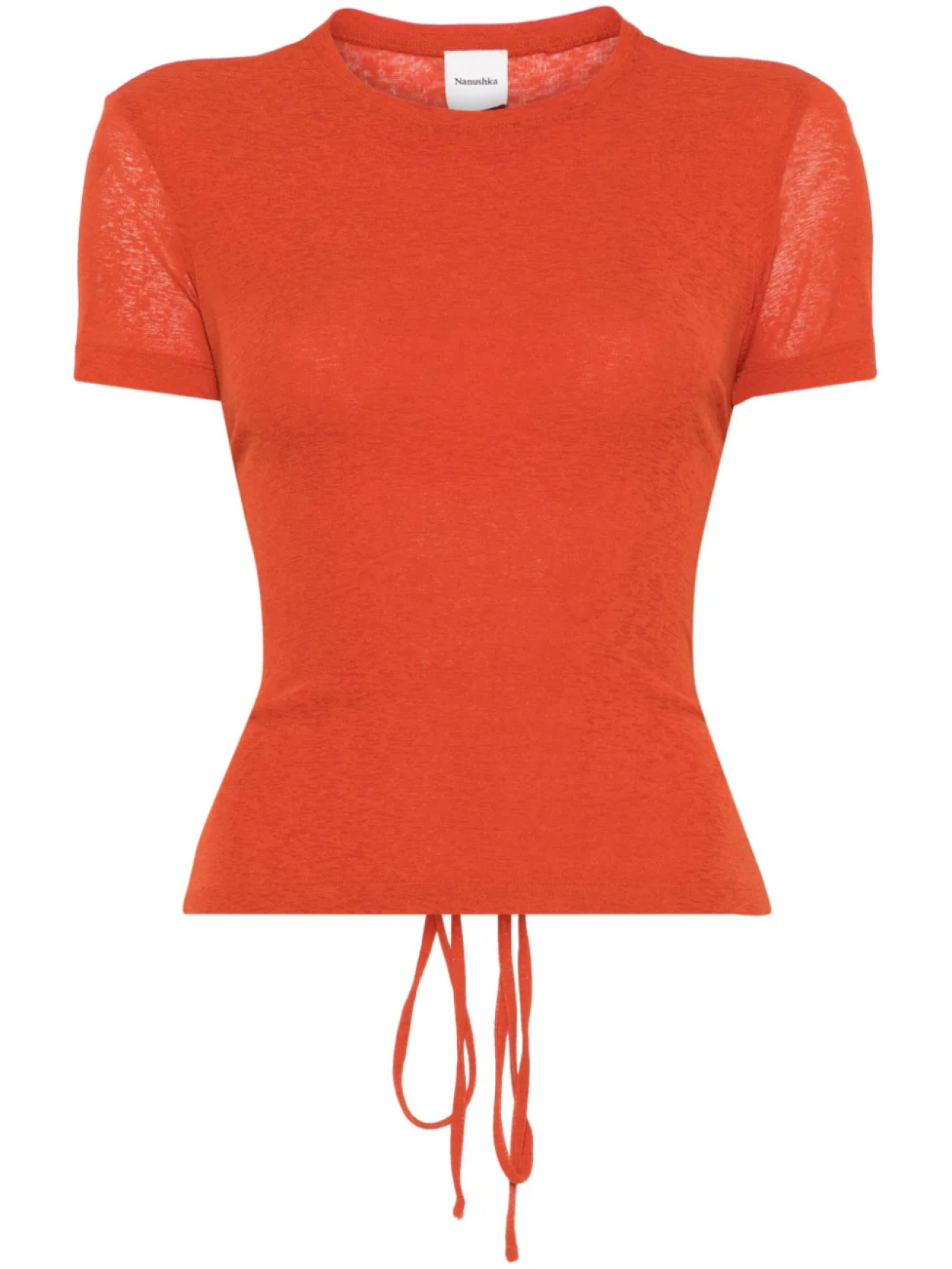 Футболка с завязками Nanushka, оранжевый
Футболка с завязками Nanushka, оранжевый
