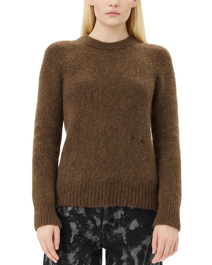 Свитер с круглым вырезом и длинными рукавами GANNI, коричневый
Свитер с круглым вырезом и длинными рукавами GANNI, коричневый