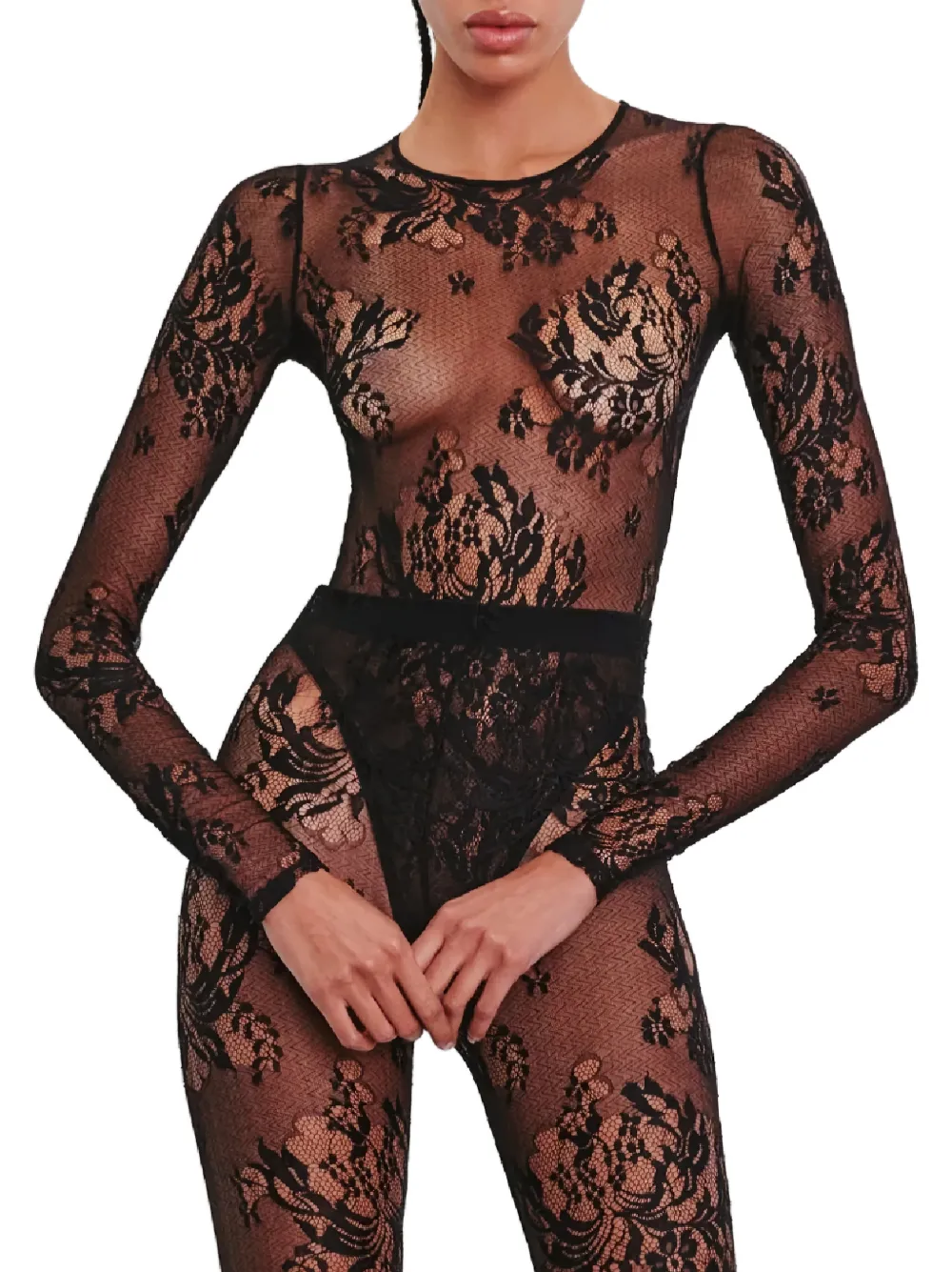 Боди с цветочным кружевом Wardrobe.Nyc, черный
Боди с цветочным кружевом Wardrobe.Nyc, черный