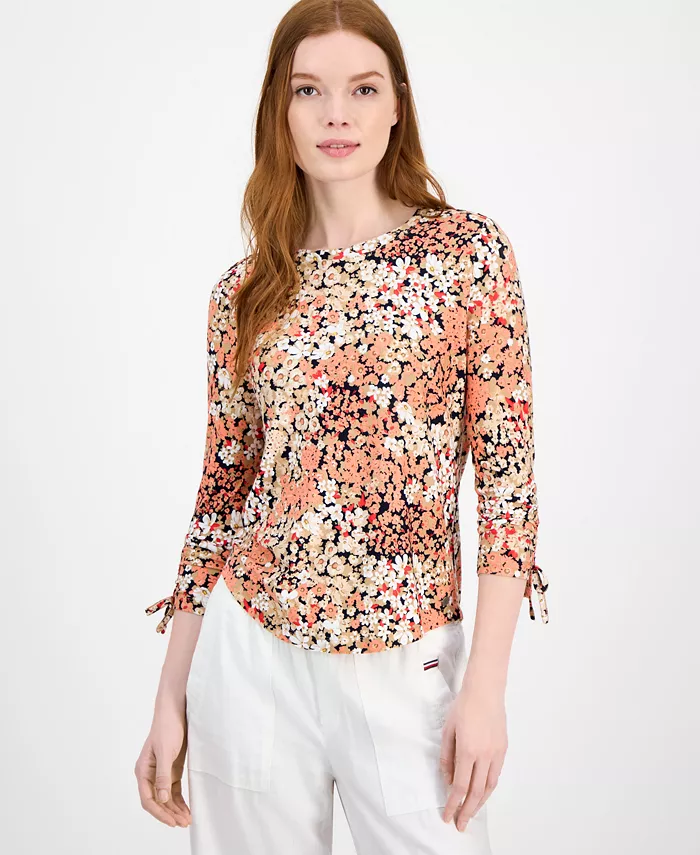Женская блузка с цветочным принтом и рукавами-фонариками Tommy Hilfiger, мультиколор
Женская блузка с цветочным принтом и рукавами-фонариками Tommy Hilfiger, мультиколор