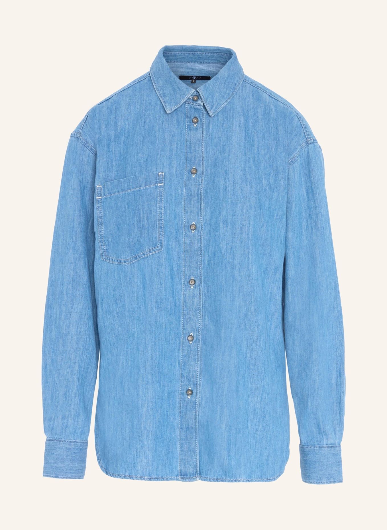 Рубашка джинсовая легкая 7 For All Mankind, синий
Рубашка джинсовая легкая 7 For All Mankind, синий