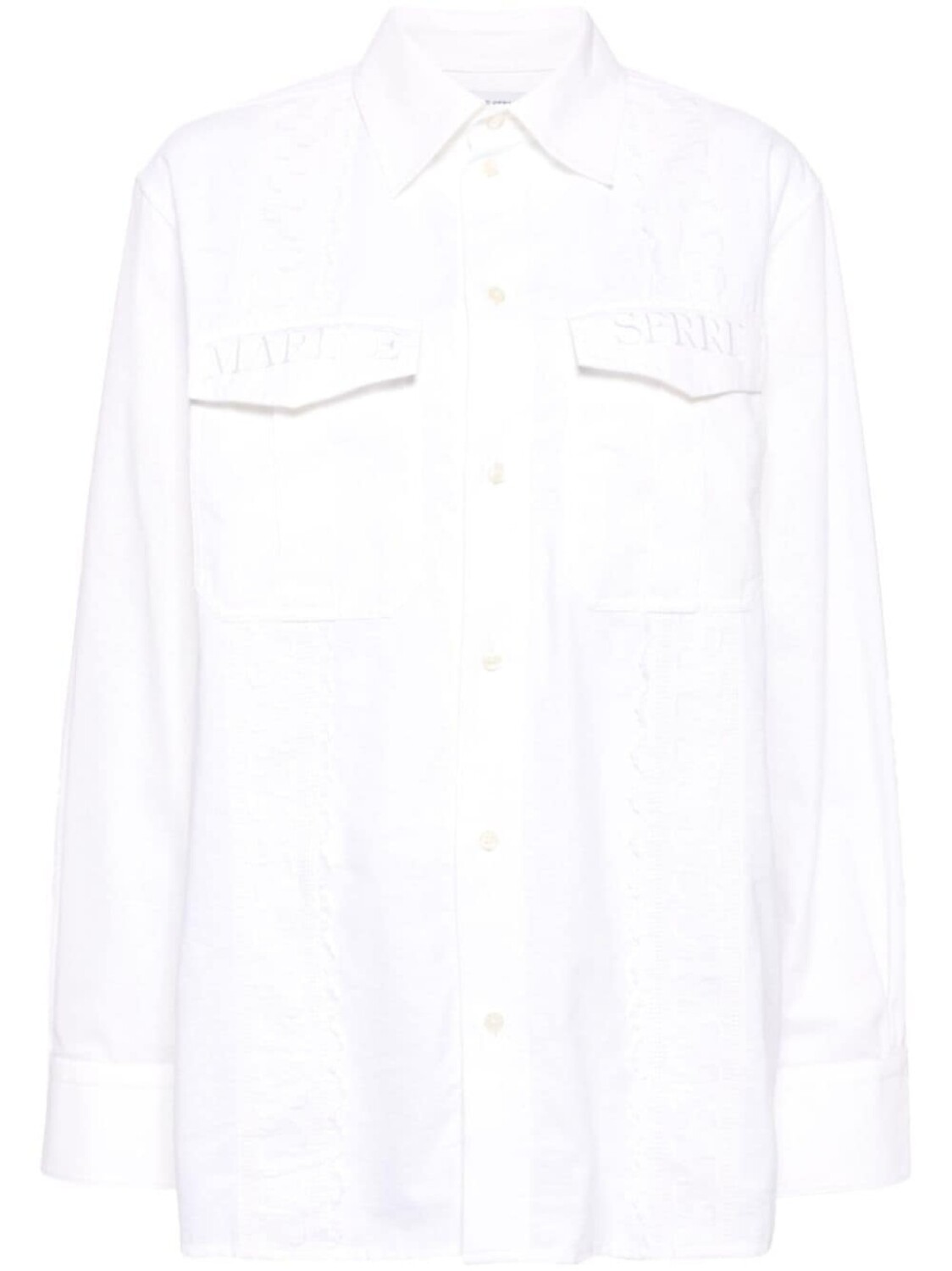 Marine Serre рубашка с карманами, белый 
Marine Serre рубашка с карманами, белый