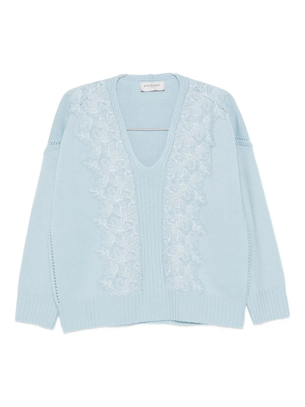 Свитер с V-образным вырезом Ermanno Firenze, синий
Свитер с V-образным вырезом Ermanno Firenze, синий