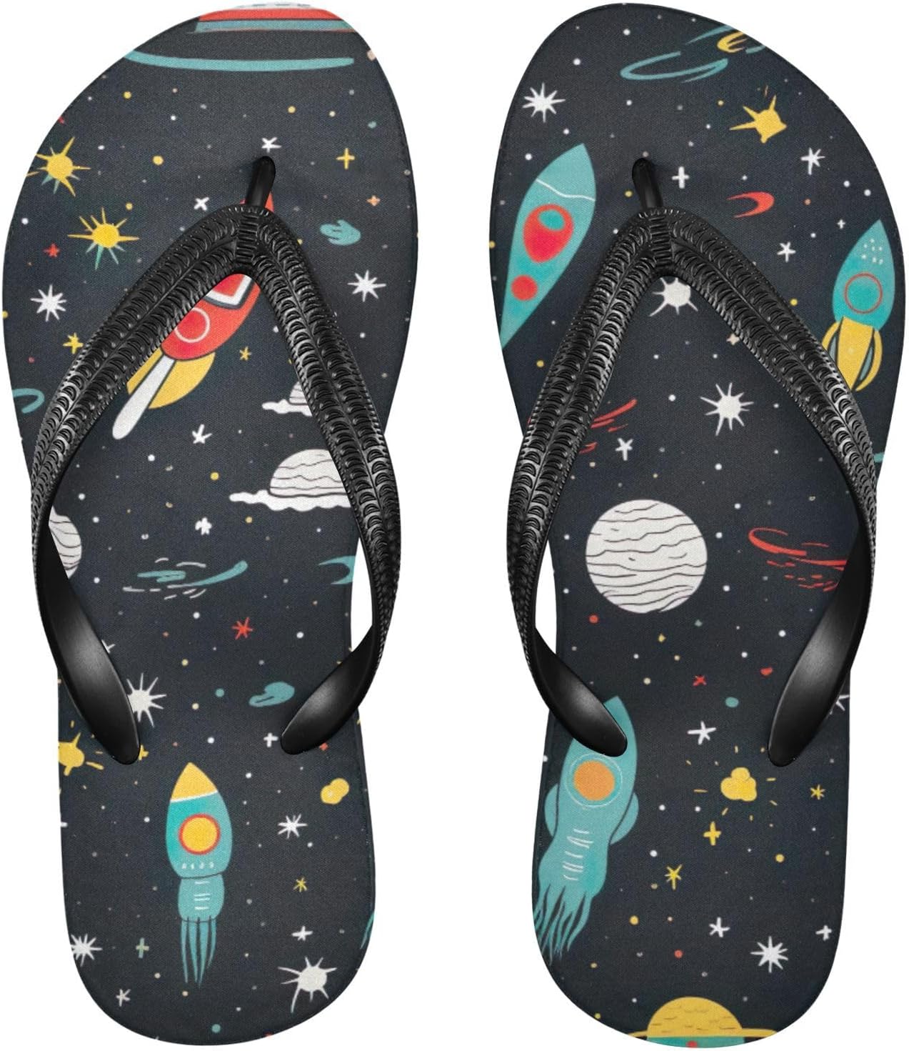 Женские и мужские летние повседневные сандалии Space Planet Rocket Flip Flop для пляжа и душа Kfbe
Женские и мужские летние повседневные сандалии Space Planet Rocket Flip Flop для пляжа и душа Kfbe