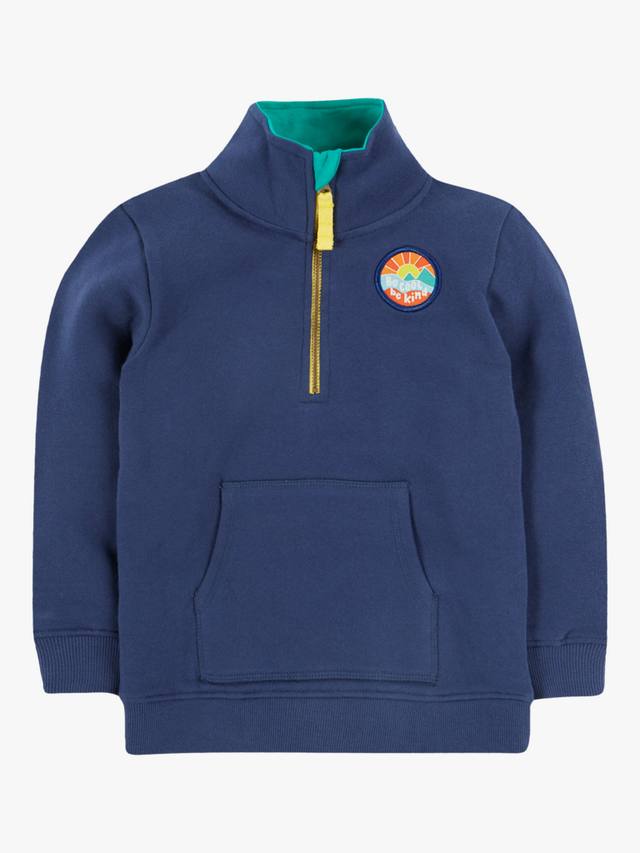 Детская толстовка с логотипом из органического хлопка на молнии наполовину Frugi, цвет Blue/Love The Planet
Детская толстовка с логотипом из органического хлопка на молнии наполовину Frugi, цвет Blue/Love The Planet