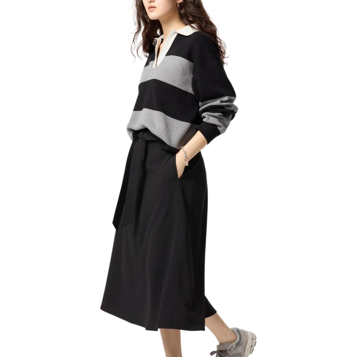 UNIQLO Повседневная длинная юбка женская черная
UNIQLO Повседневная длинная юбка женская черная