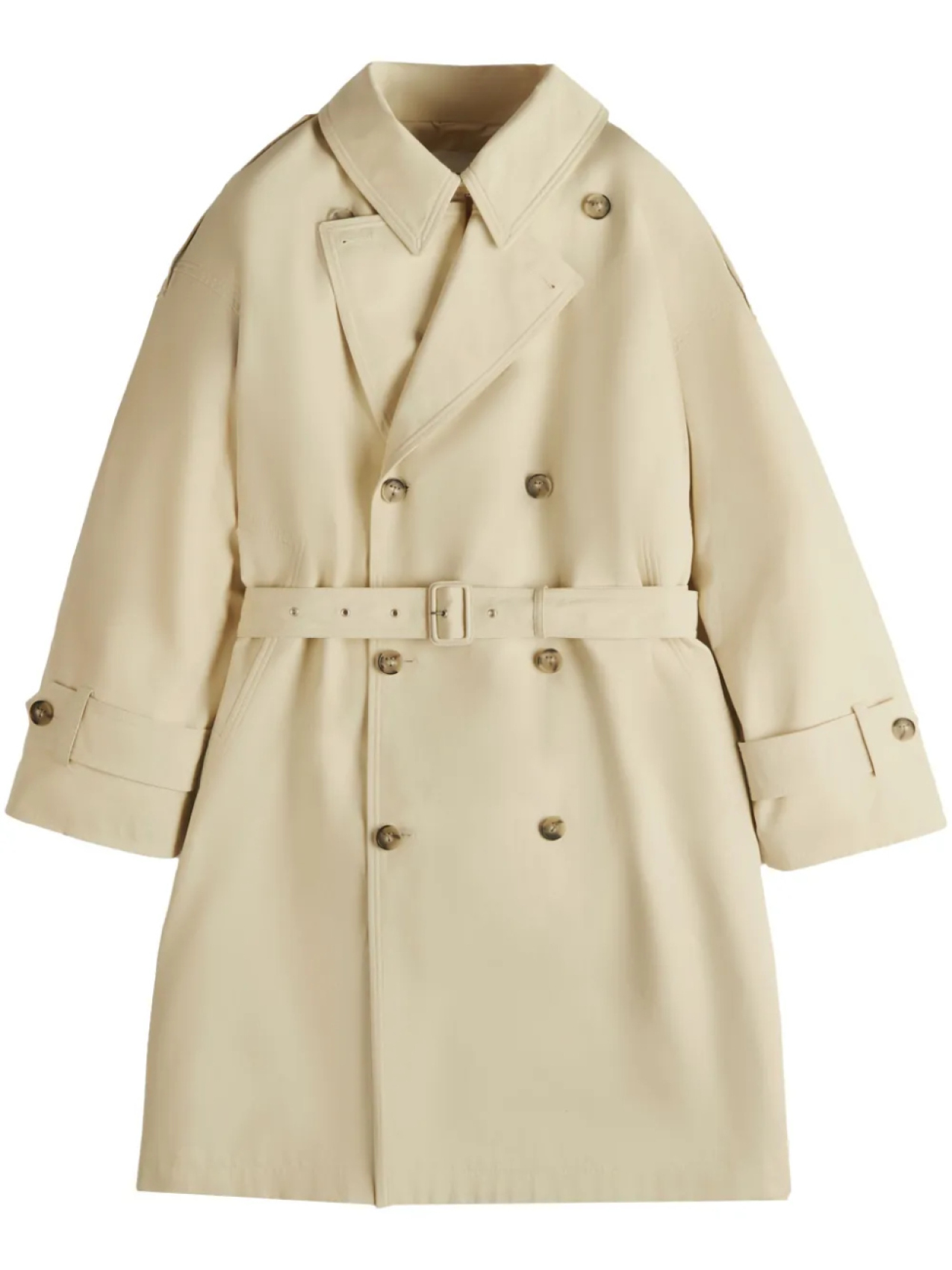 Tod's тренч с кожаными вставками, нейтральный
Tod's тренч с кожаными вставками, нейтральный