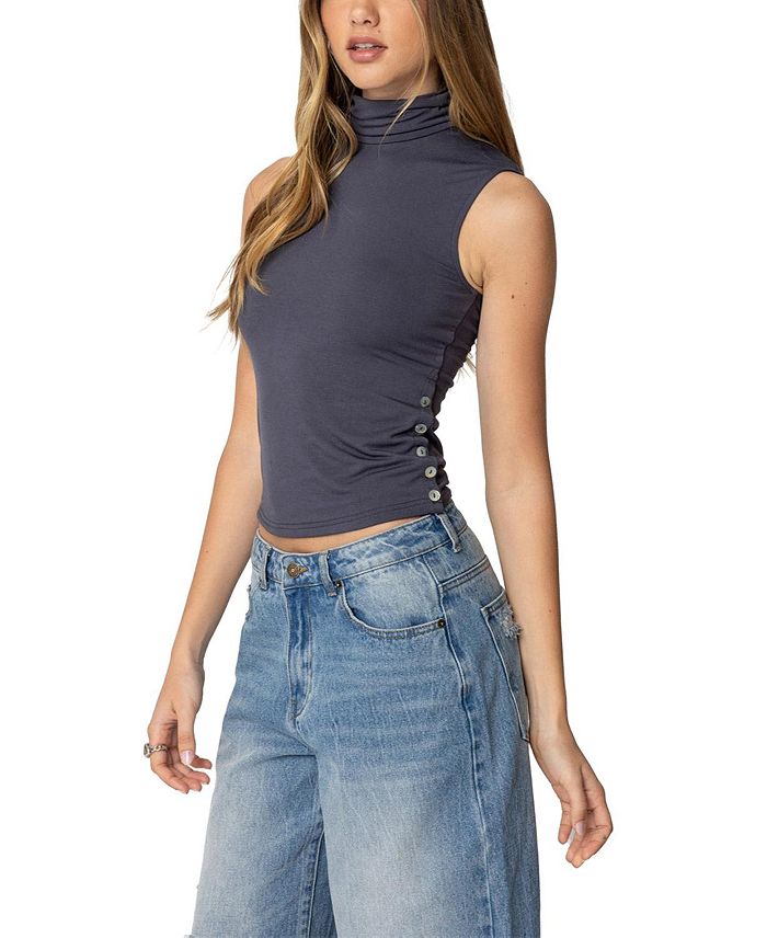 Топ с воротником-стойкой кораллового цвета Edikted, серый
Топ с воротником-стойкой кораллового цвета Edikted, серый