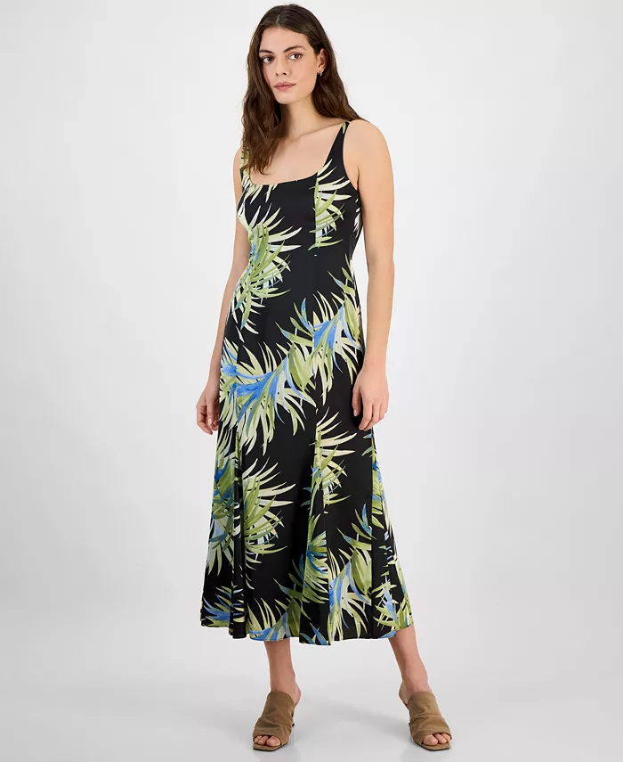 Женское платье миди из сатина с пальмовым принтом Bar III, мультиколор
Женское платье миди из сатина с пальмовым принтом Bar III, мультиколор