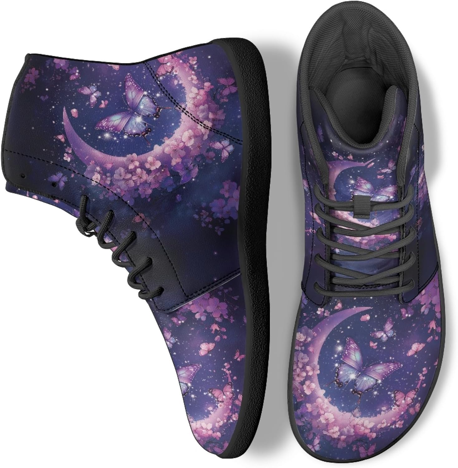 Кроссовки унисекс Бохо с принтом мандалы, босоножки с высоким верхом из PU-кожи для улицы Arleeorkee, Cherry Blossoms Butterfly Moon
Кроссовки унисекс Бохо с принтом мандалы, босоножки с высоким верхом из PU-кожи для улицы Arleeorkee, Cherry Blossoms Butterfly Moon