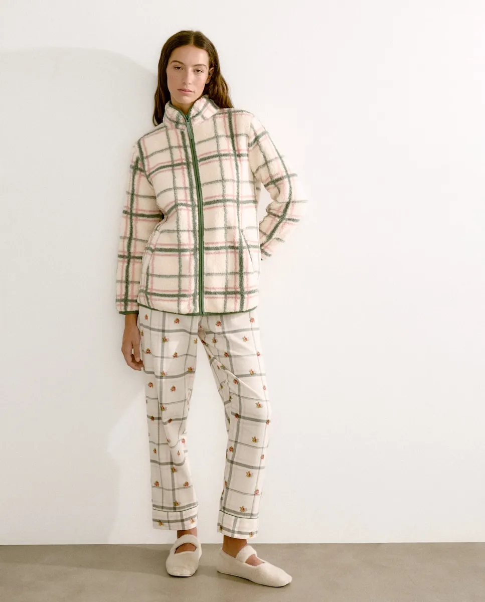 Женский халат на молнии в клетку Énfasis, белый
Женский халат на молнии в клетку Énfasis, белый