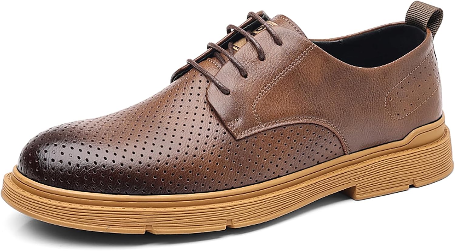 Мужские кожаные оксфорды на платформе, повседневные, с шнуровкой, удобные, с круглым носком и низким каблуком, деловые туфли для работы, офиса, свадьбы Loveheynew, Brown Hollow
Мужские кожаные оксфорды на платформе, повседневные, с шнуровкой, удобные, с круглым носком и низким каблуком, деловые туфли для работы, офиса, свадьбы Loveheynew, Brown Hollow
