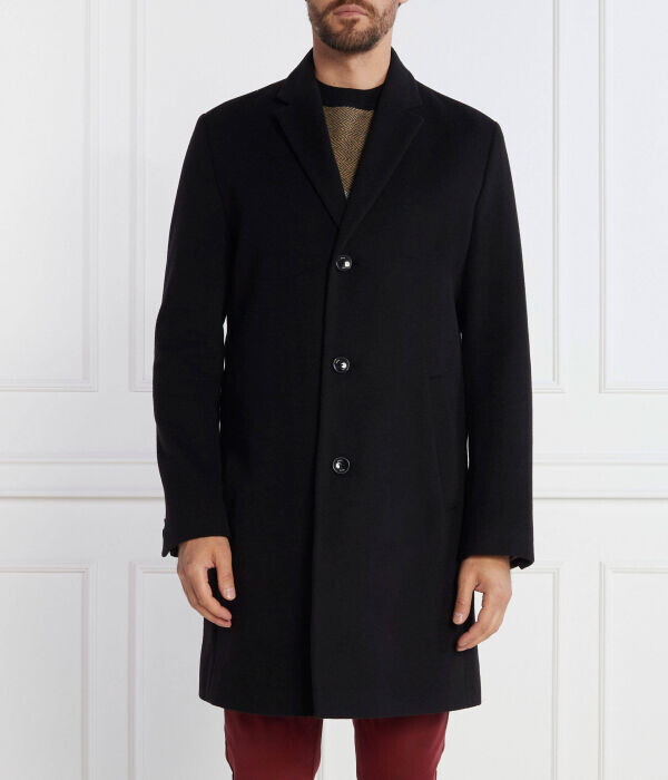 Пальто Boss шерстяное, черный
Пальто Boss шерстяное, черный