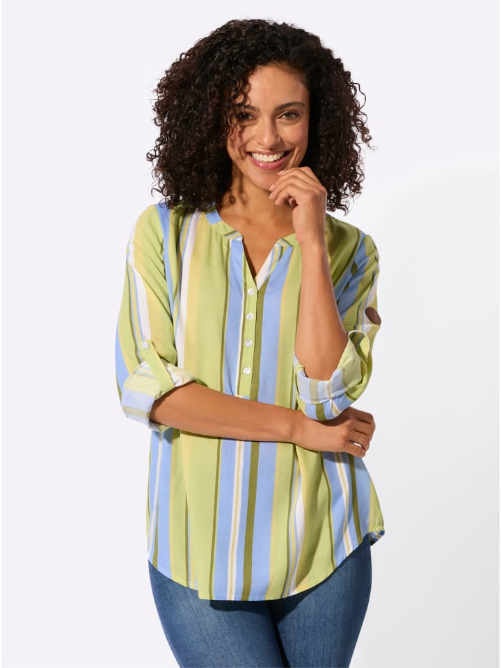 Блузка без застежки в полоску фисташкового и ледяного голубого цвета WITT WEIDEN
Блузка без застежки в полоску фисташкового и ледяного голубого цвета WITT WEIDEN