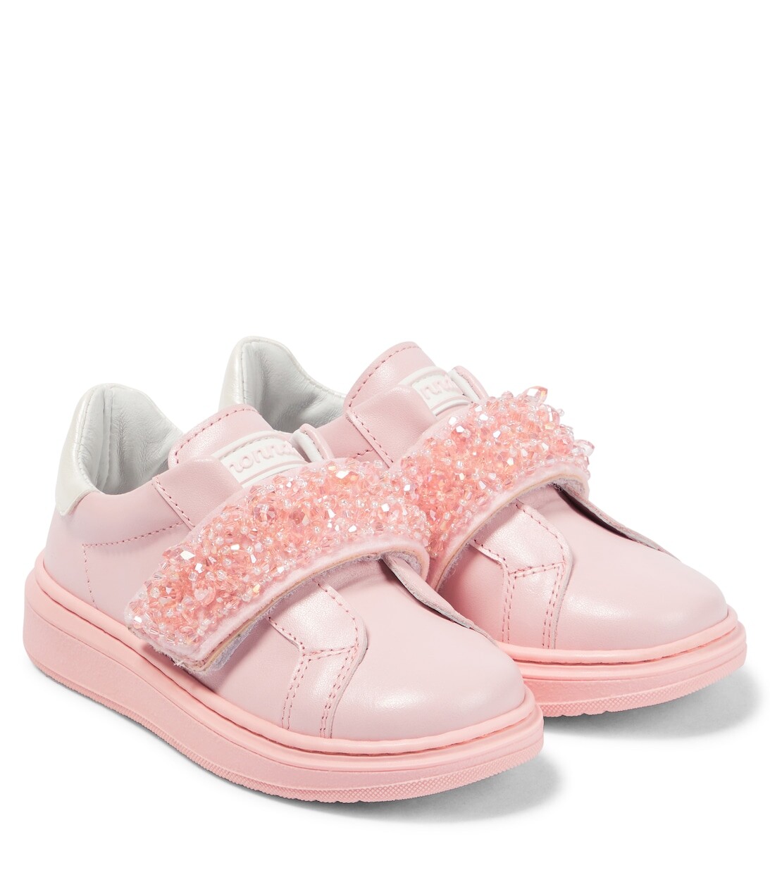 Кожаные кроссовки с декором Monnalisa, розовый
Кожаные кроссовки с декором Monnalisa, розовый