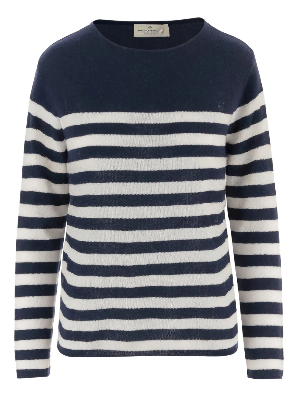 Полосатый свитер с круглым вырезом Bruno Manetti, синий
Полосатый свитер с круглым вырезом Bruno Manetti, синий