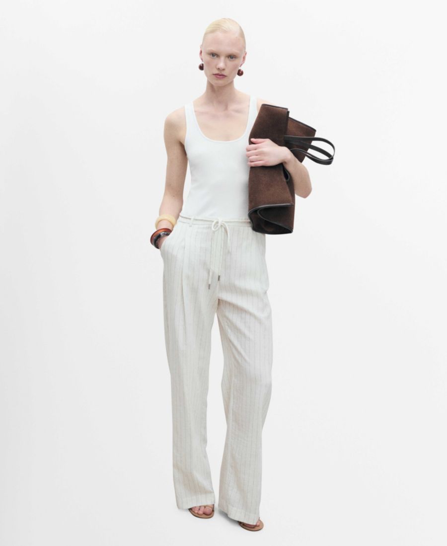 Женский полосатый комбинированный вязаный комбинезон MANGO, Off White
Женский полосатый комбинированный вязаный комбинезон MANGO, Off White