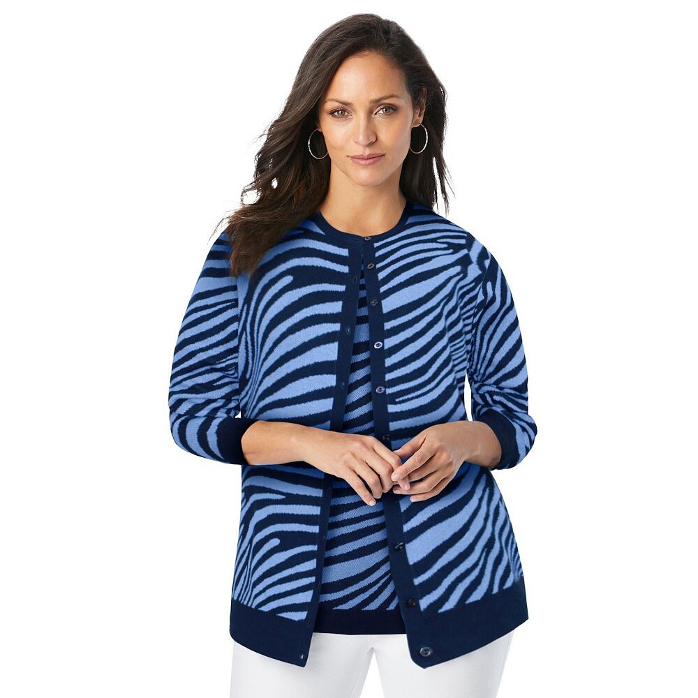 Женский тонкий кардиган больших размеров Jessica London, цвет French Blue Zebra
Женский тонкий кардиган больших размеров Jessica London, цвет French Blue Zebra