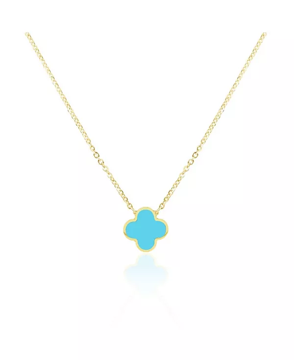 Маленькое ожерелье с одним клевером из бирюзы, 14-каратное золото The Lovery, turquoise
Маленькое ожерелье с одним клевером из бирюзы, 14-каратное золото The Lovery, turquoise