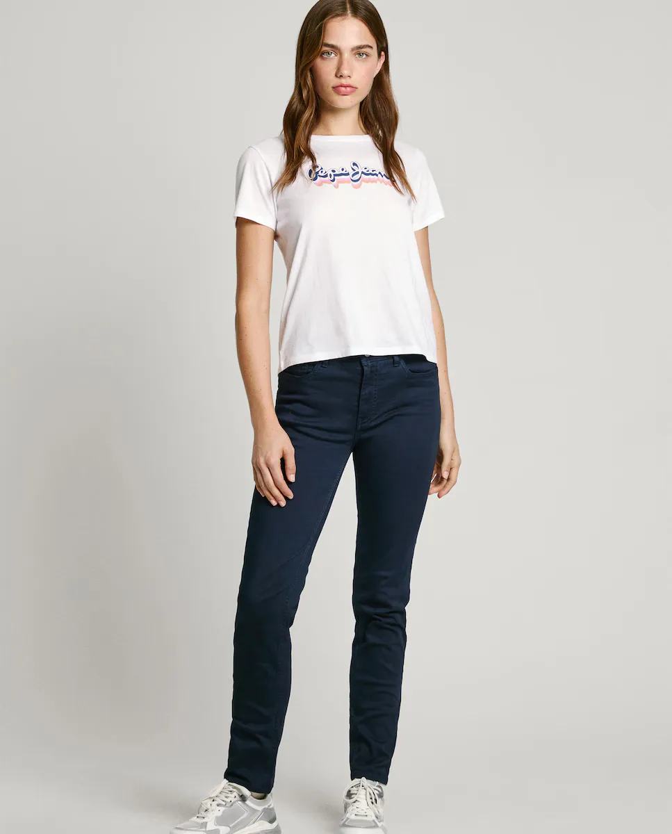 Женские прямые брюки средней посадки из эластичной ткани Pepe Jeans, темно-синий
Женские прямые брюки средней посадки из эластичной ткани Pepe Jeans, темно-синий