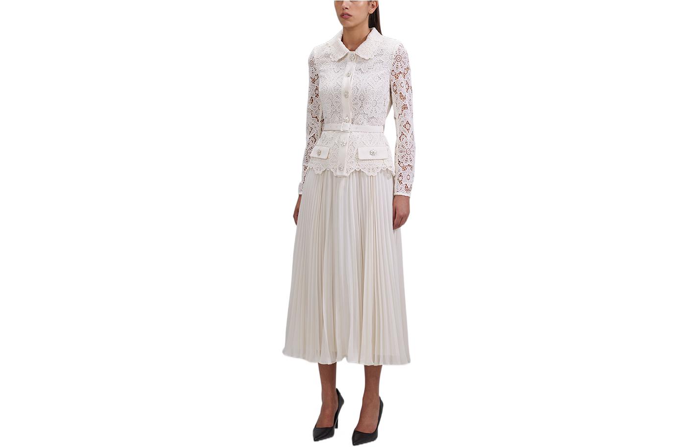 Self Portrait Футболка с длинным рукавом Женская Белая
Self Portrait Футболка с длинным рукавом Женская Белая